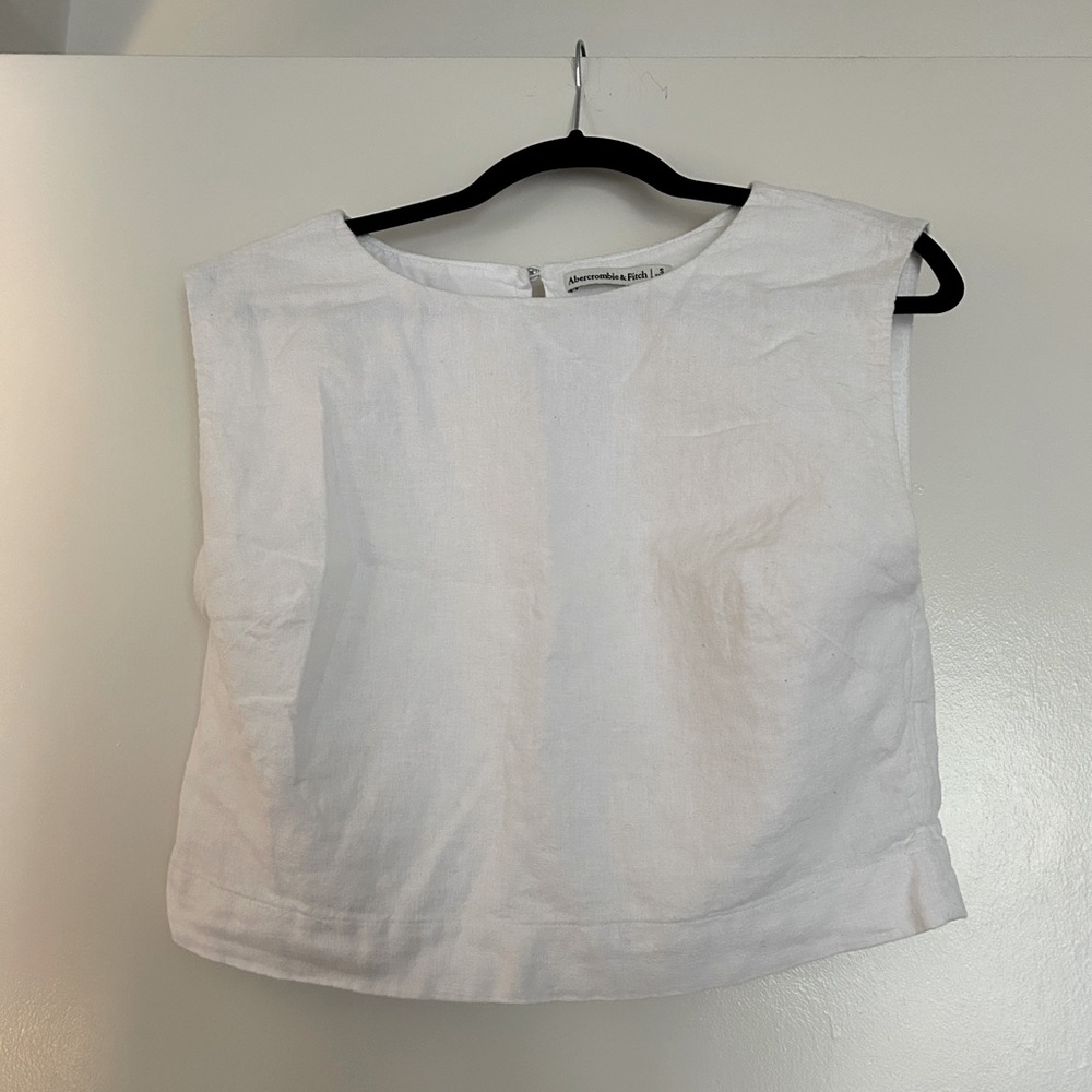 Abercrombie linen Cotten blend shell sleeveless tank top